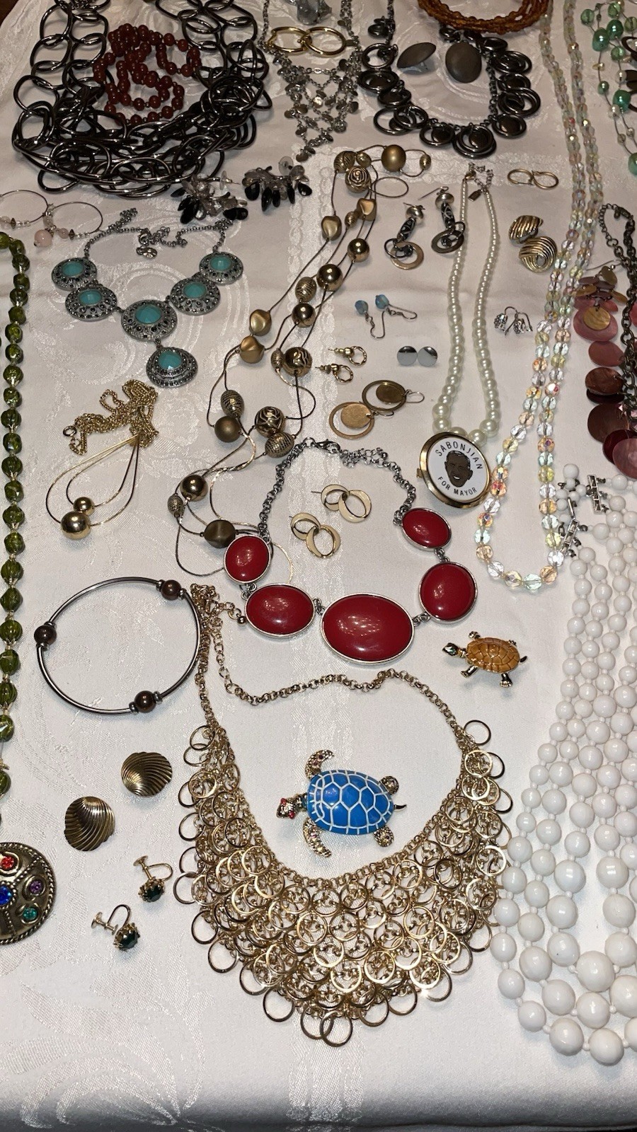 Huge Estate Jewelry Lot 83 Enamel, Alpaca, All Wearable, Marked Joan Rivers Iman