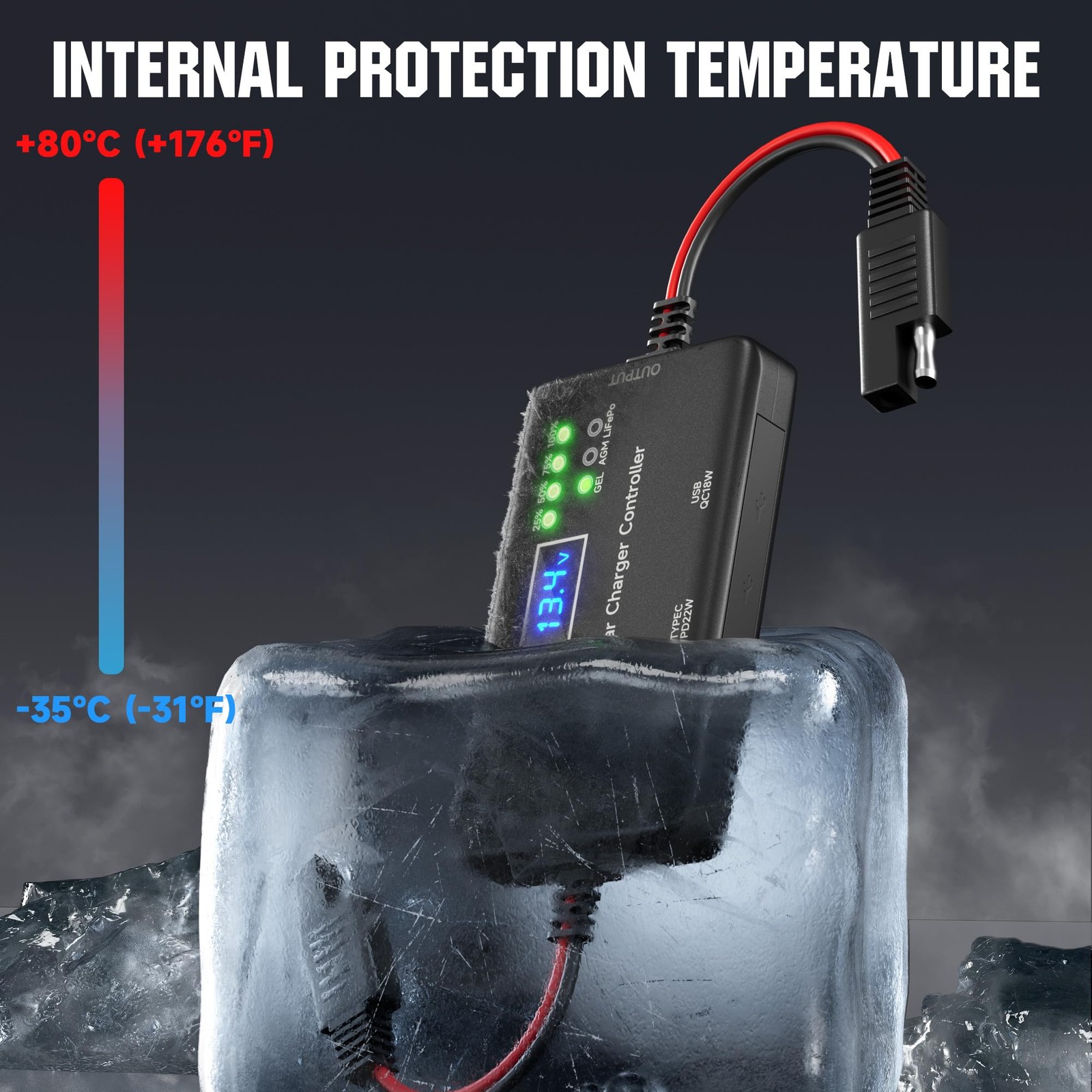 MPPT Solar Charge Controller 12V 10A Charge Controllers for Solar Panels AGM GEL