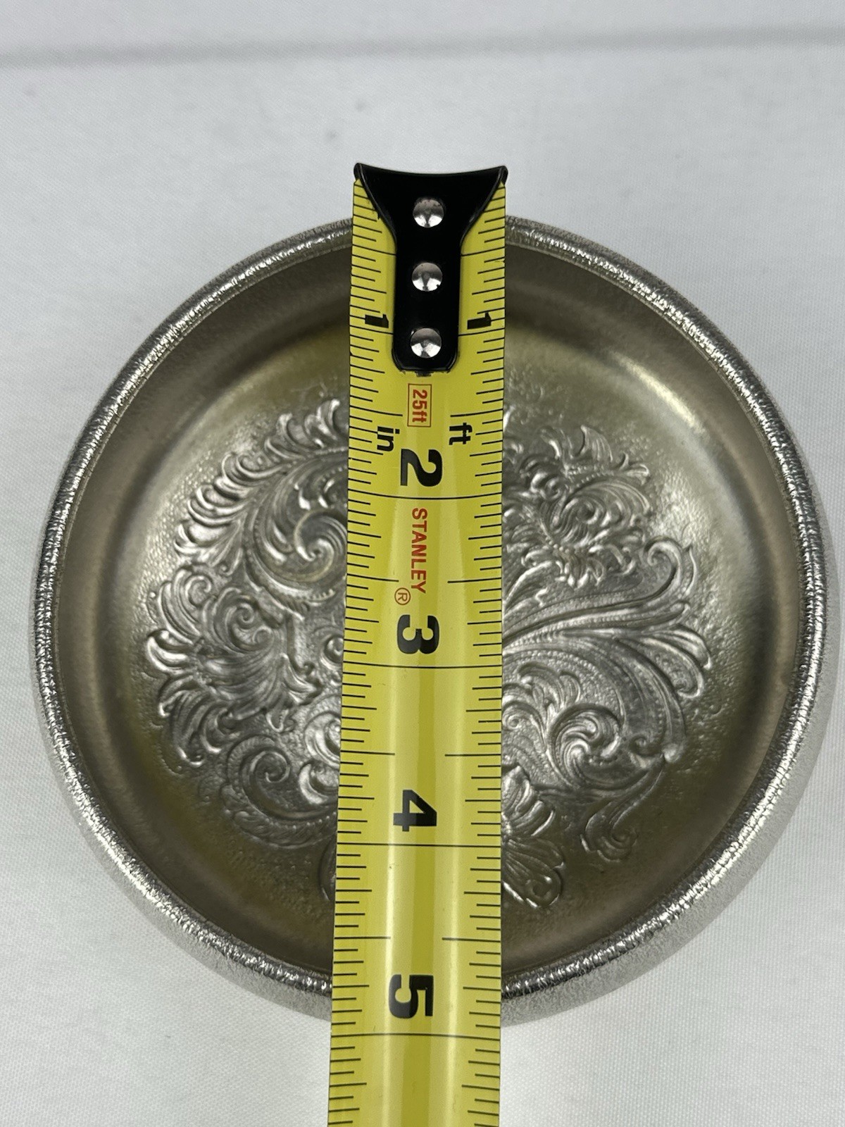 TK Norway Eik Silverplate Bowl Embossed Floral Nordic Design X10 Marked