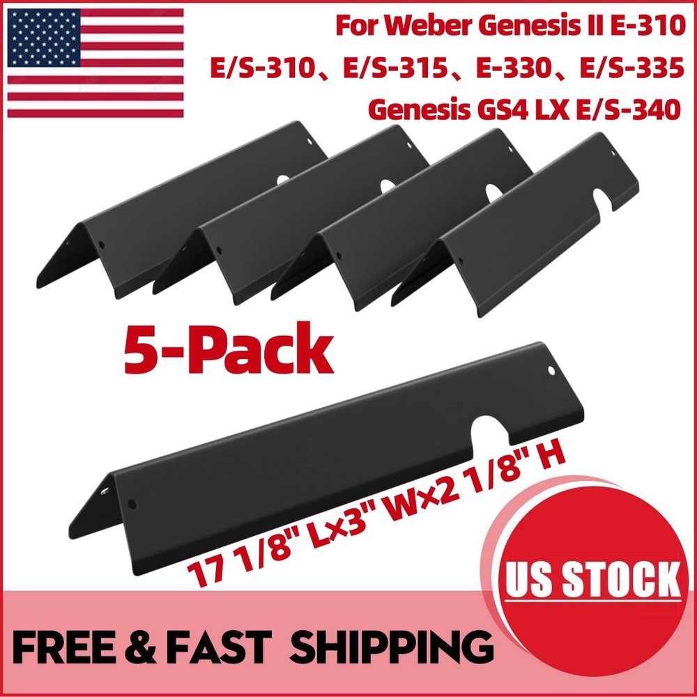 5-Pack 17" Flavorizer Bars for Weber Genesis II E/S-310、E330、E335、GS4 LX E/S-340