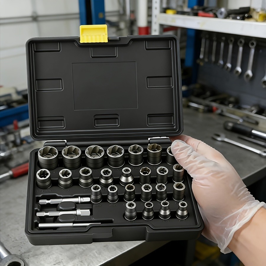 32pcs Stripped Bolt Extractor Socket Set