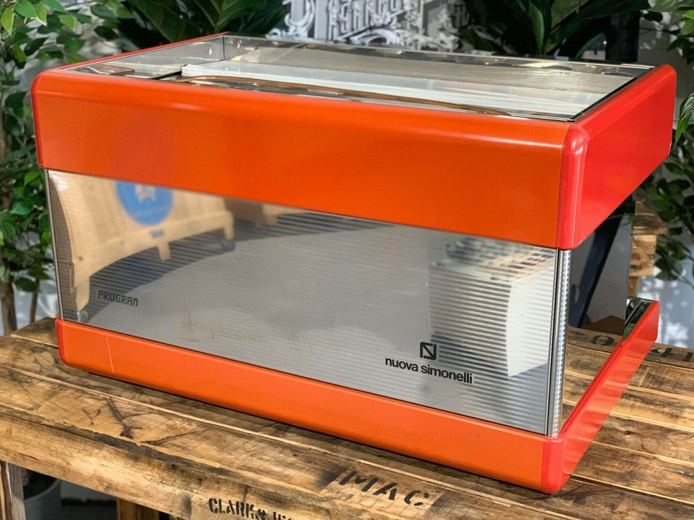 NUOVA SIMONELLI PROGRAM SEMI AUTOMATIC 2 GROUP RED ESPRESSO COFFEE MACHINE CAFE