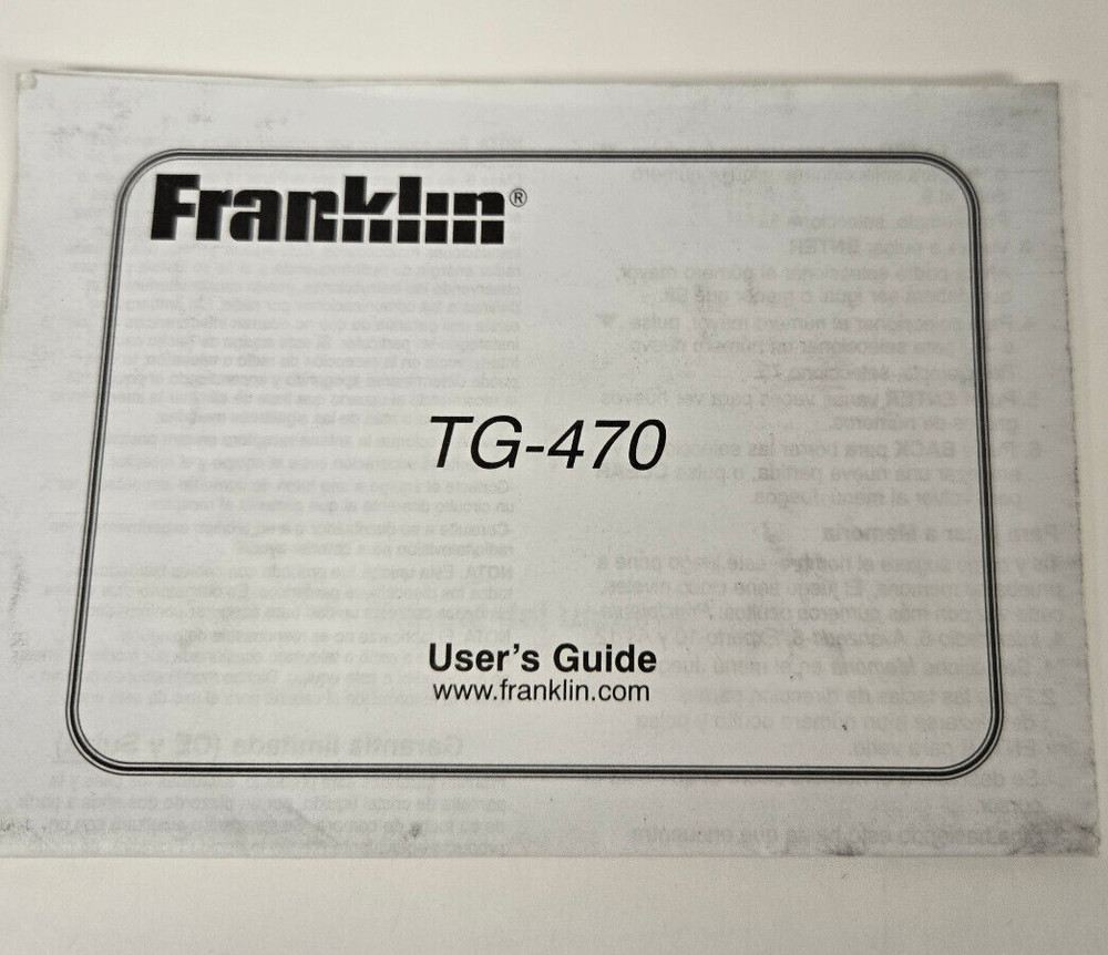 Franklin TG-470 12-Language Translator