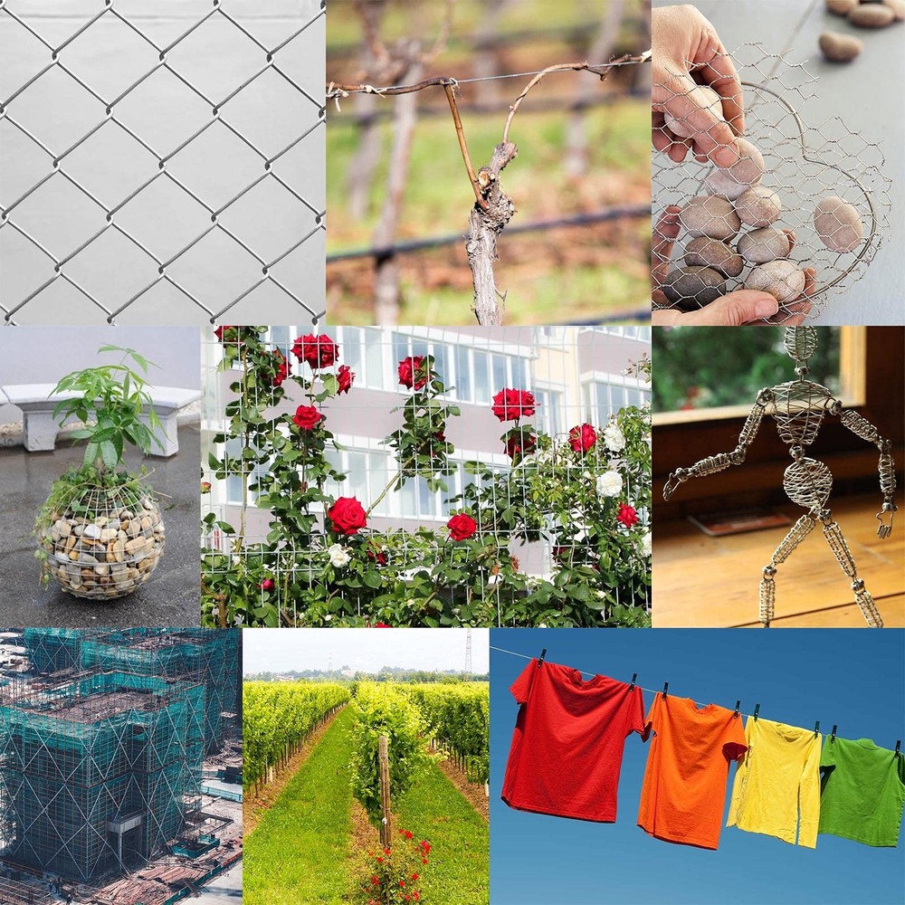 19 Gauge Galvanized Solid Wire,98ft Hobby Wire,Multi-Purpose...