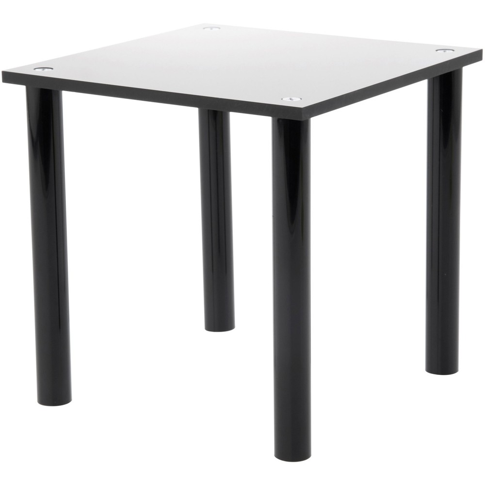 Plymor Black Acrylic Square 4-Leg Display Riser, 6" H x 6" W x 6" D