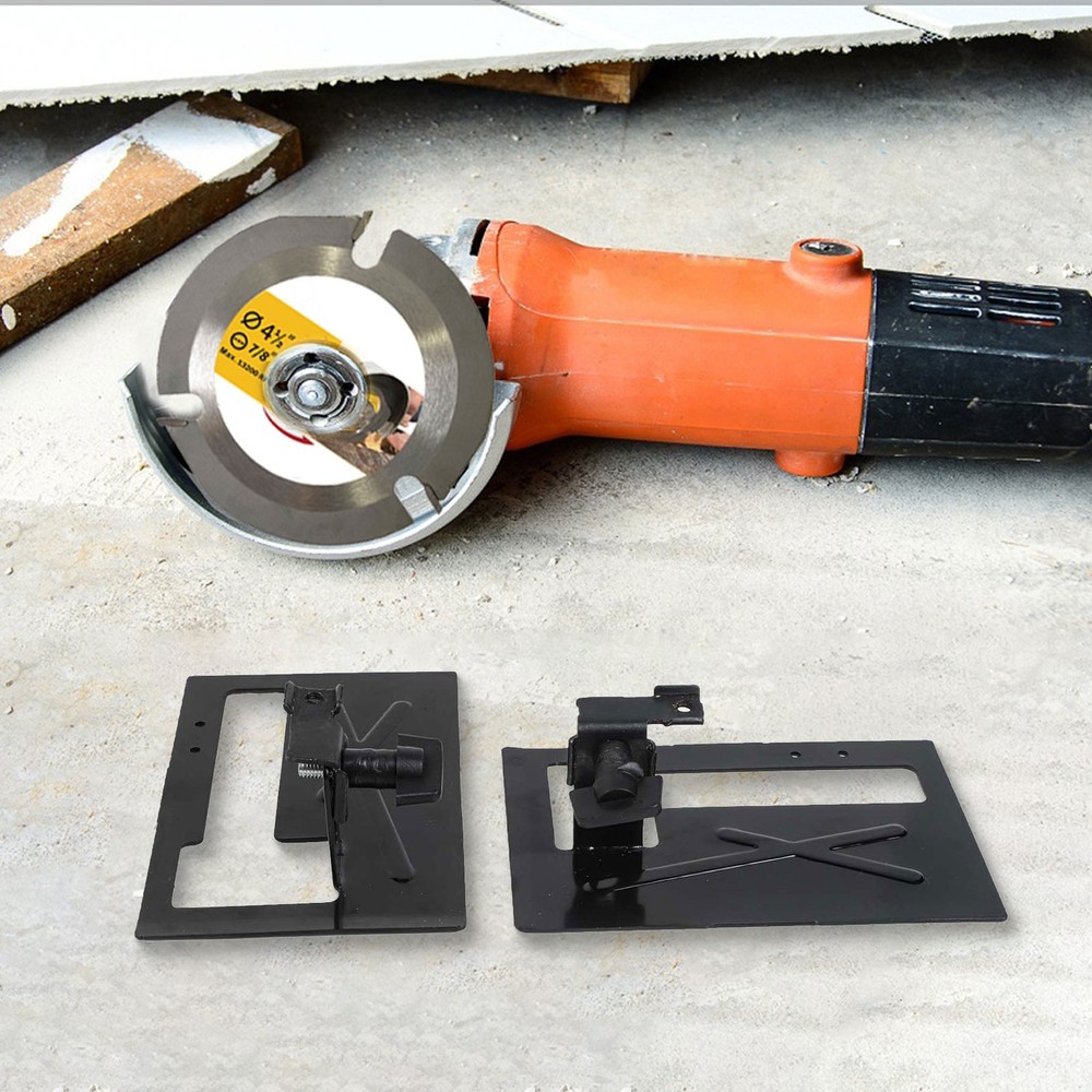 2pcs Adjustable Angle Grinder Stand Set with Cutting Bracket and Thick Guard