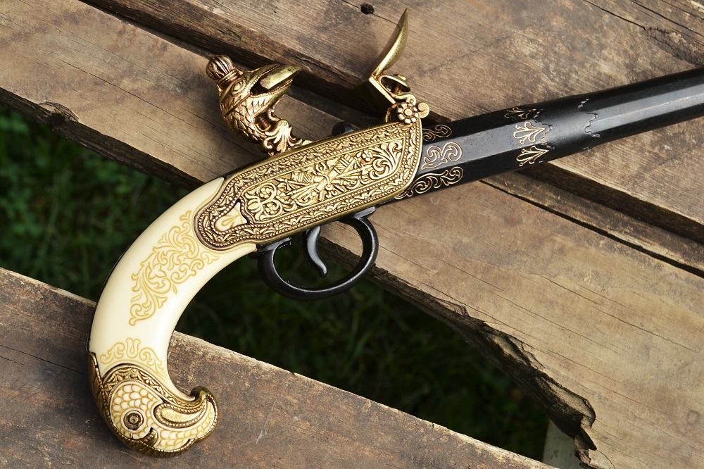 Russian 18th Century Flintlock Pistol - Tula Russia - Colonial - Denix Replica