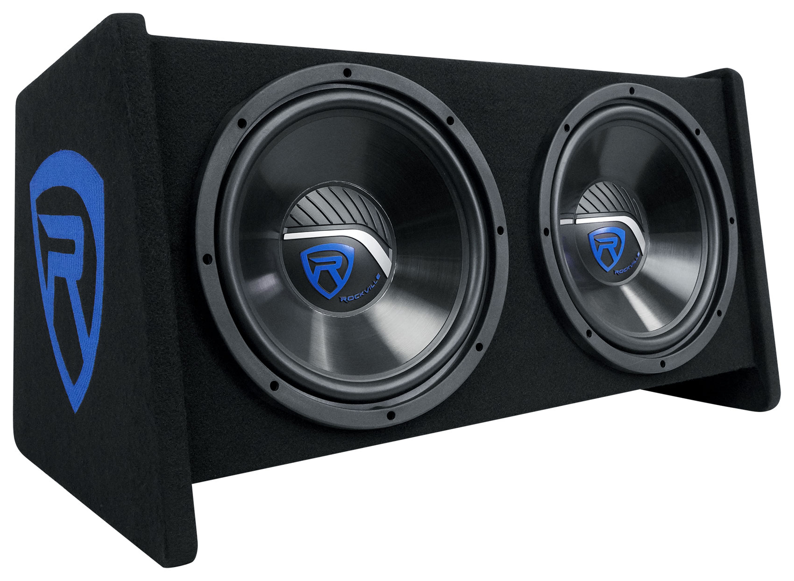 Rockville R1V212P Dual 12" 1200w Car Audio Subwoofers Vented Sub Enclosure Box