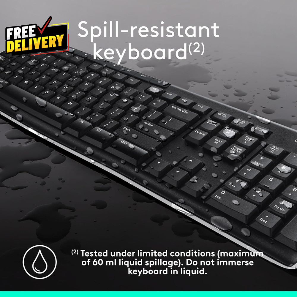 MK270 Wireless Keyboard and Mouse Combo for Windows 2.4 Ghz Wireless Compact....