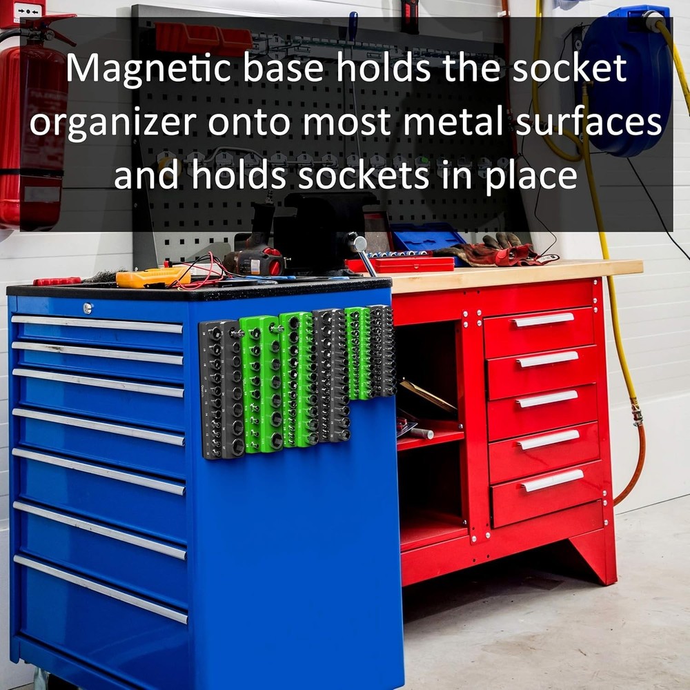 Professional Magnetic Socket Storage - 3 Pc Drive Holder Set
