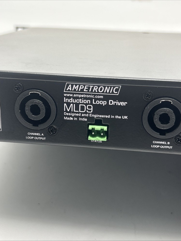 Ampetronic MLD9 Professional 2-Channel Rackmount 1U Induction MultiLoop Driver