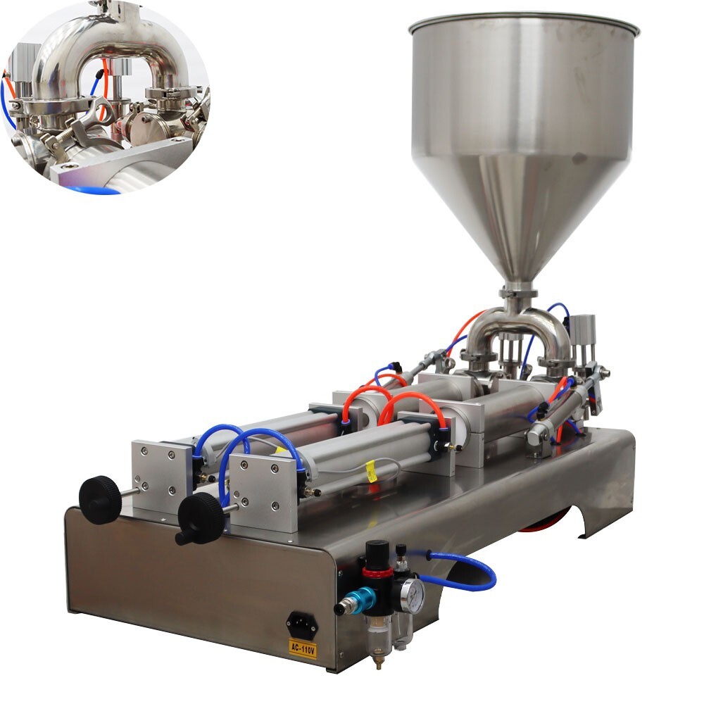 100ml-1000ml Two Nozzle Paste & Liquid Dual Purpose Filling Machine 110V