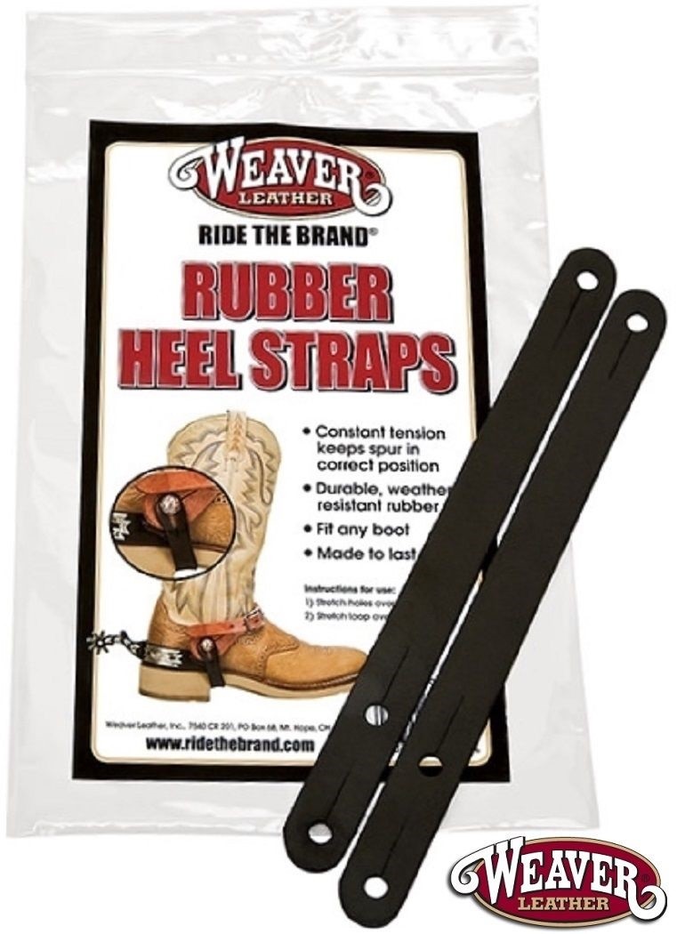 Heel Straps Rubber Spur Tie Downs Pair by Weaver Leather New