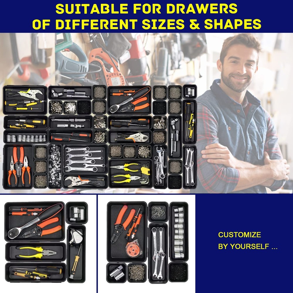 Tool Box Organizer, Tool Drawer Organizer Tray Divider, Toolbox Organization,...