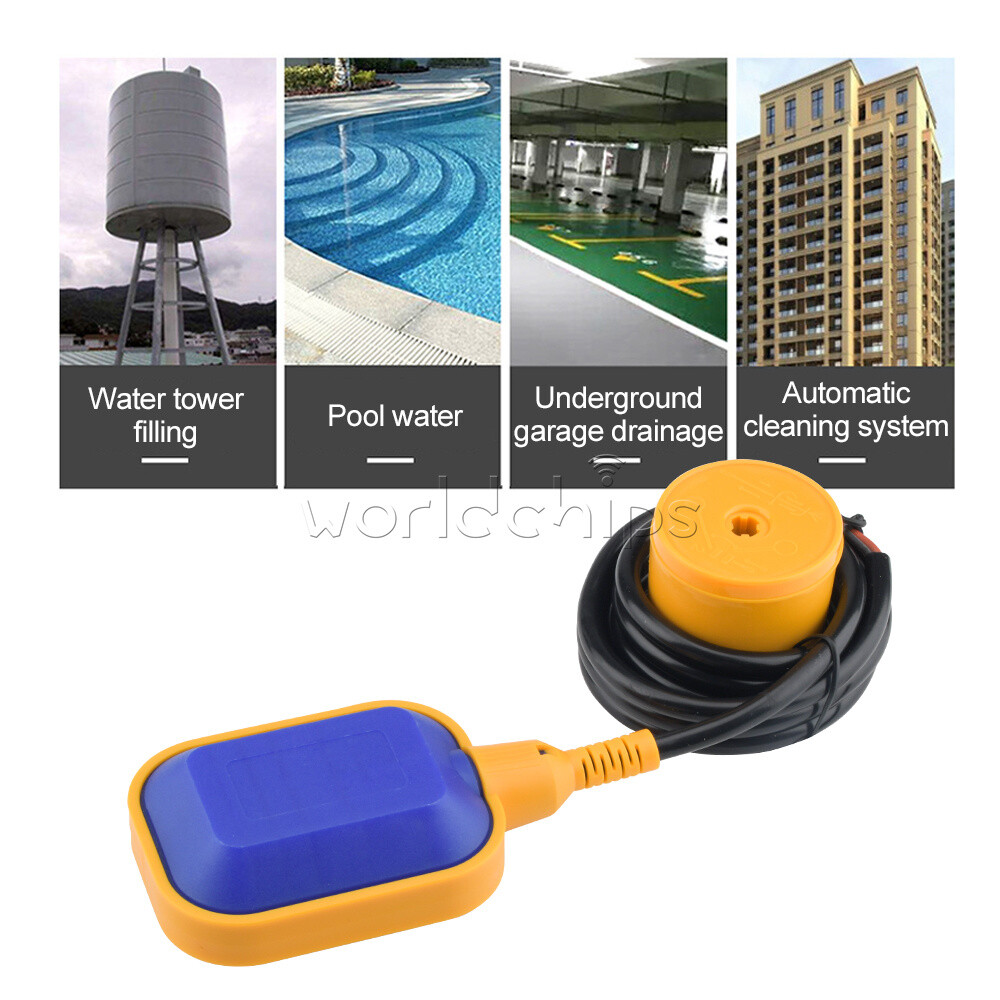 Float Switch Automatic Water Level Controller 16A with 1/2/3/4/5m Cable Sensor