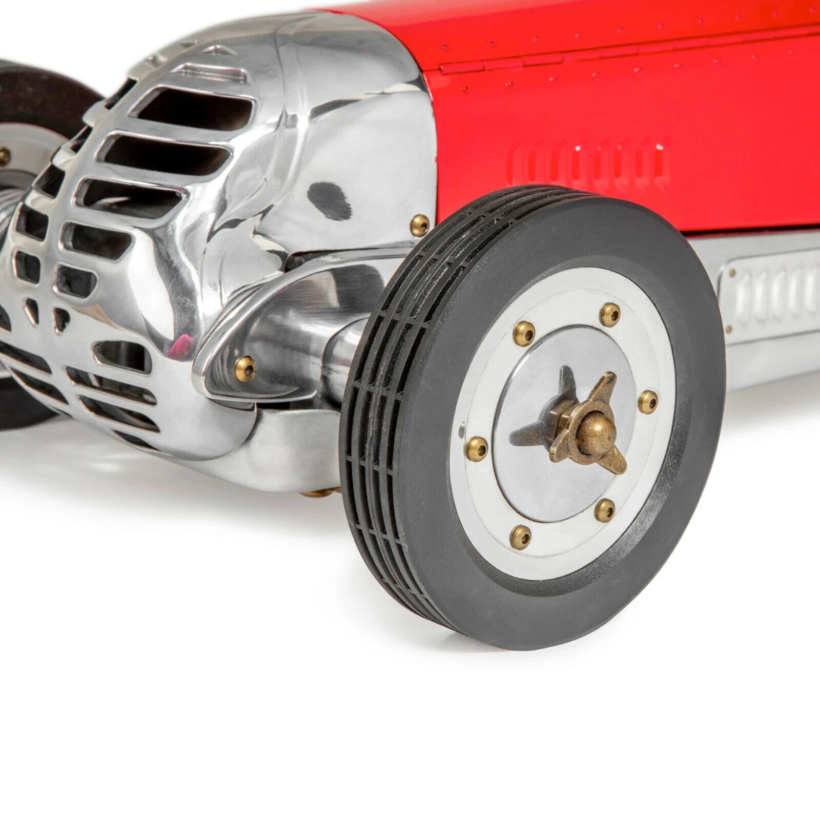 BB Korn Red 1930s Tether Car Aluminum Model 21" Replica Racing Spindizzy New