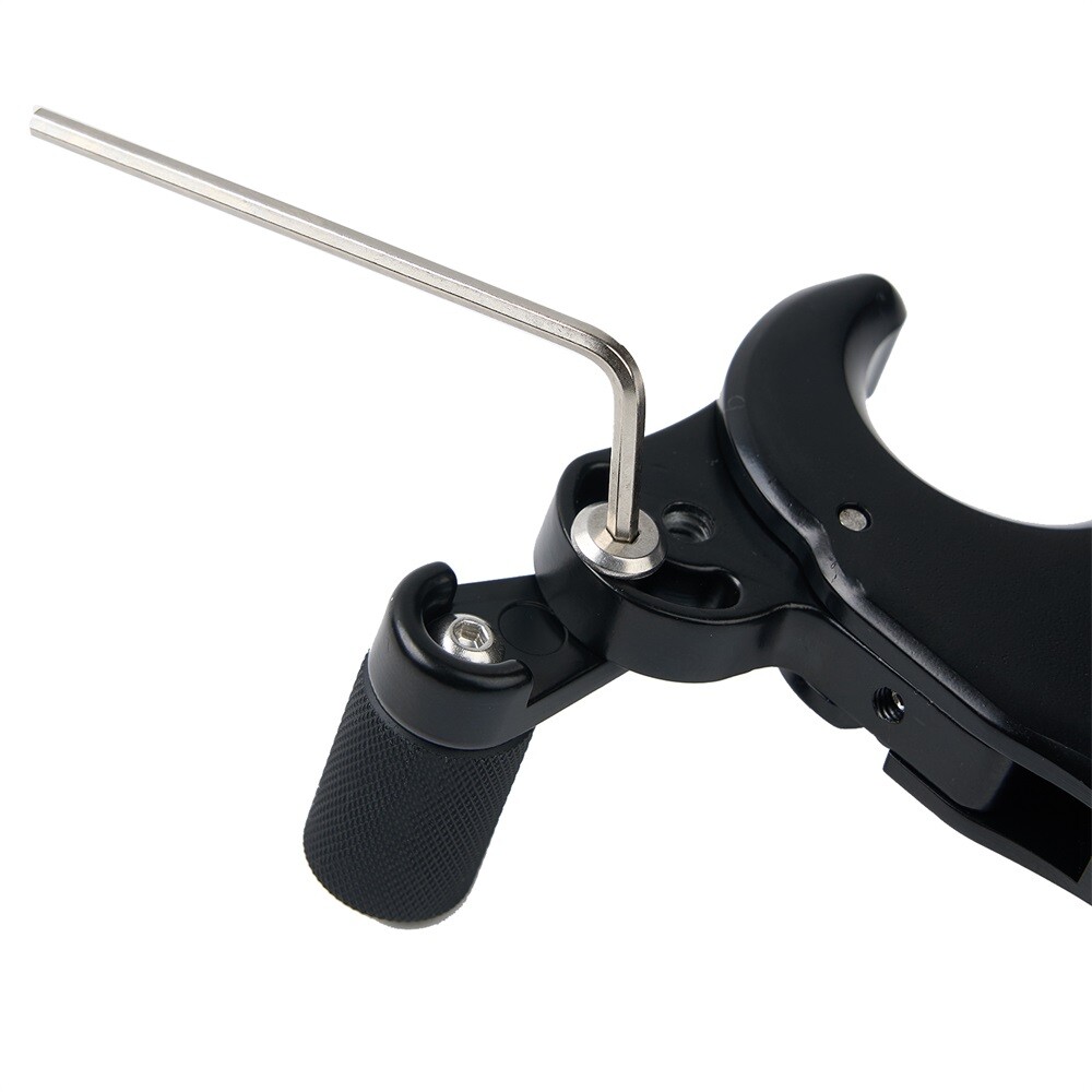 4-Finger Compound Bow Release Aid + D Loop Adjustable Rotate 360° Thumb Release