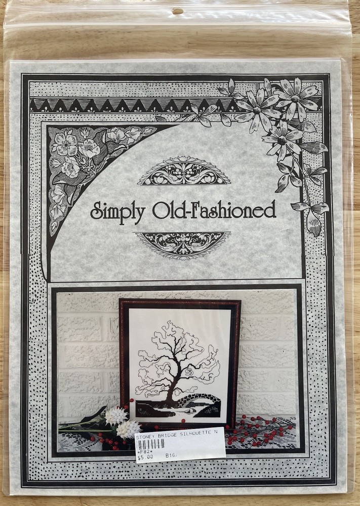 Simply Old-Fashioned STONEBRIDGE SILHOUETTE Needlepoint Pattern & Instructions
