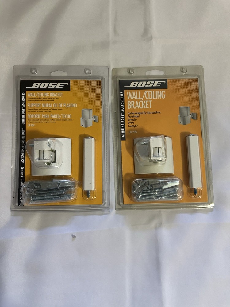 2 Bose UB-20W Wall/Ceiling Bracket, White,
