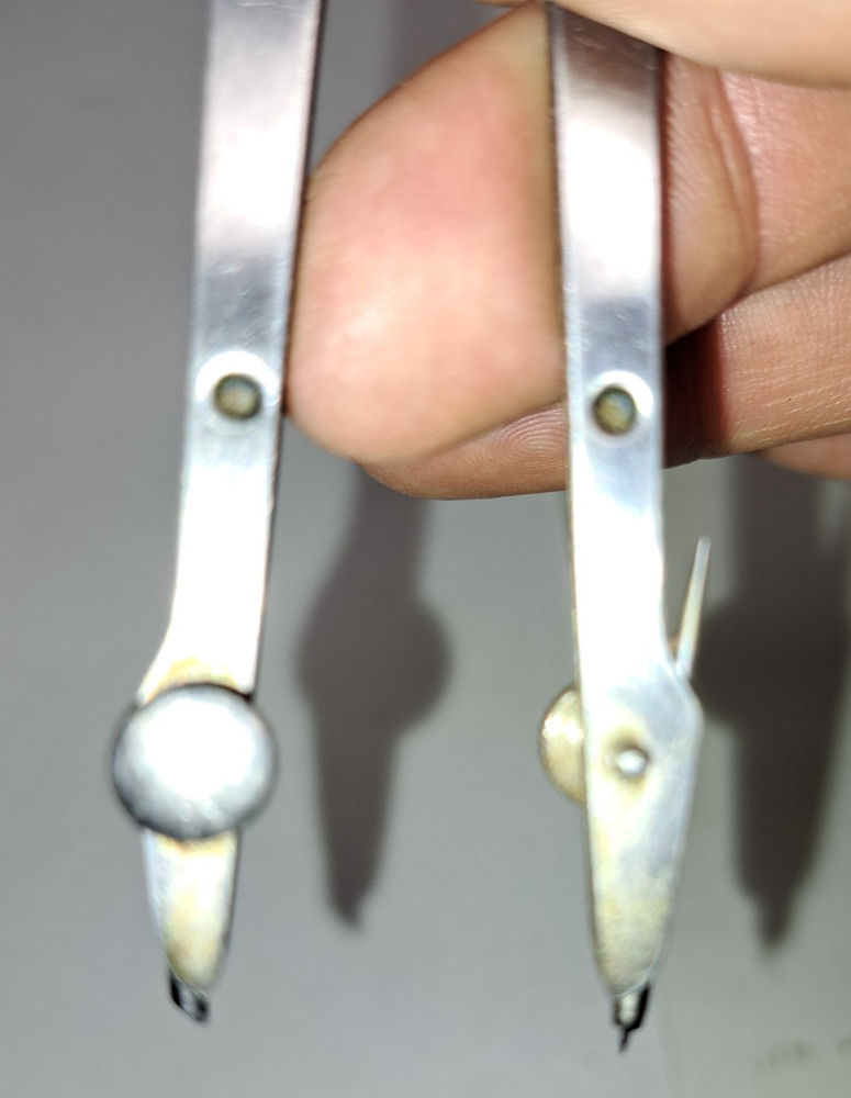 Drafting Tools Lot Adjustable Triangle Compass Templates Pencils engineer-VTG