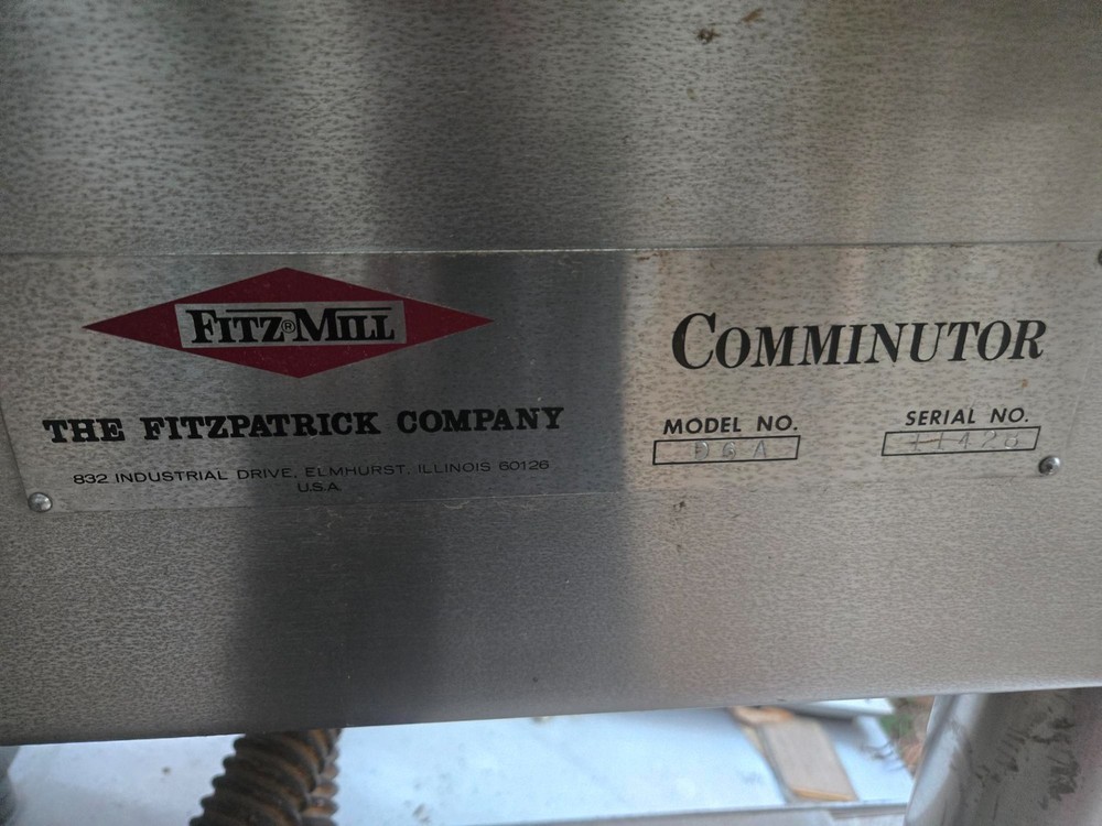 FITZPATRICK FITZ MILL D6A COMMINUTOR 460V WITH ACCESSORIES