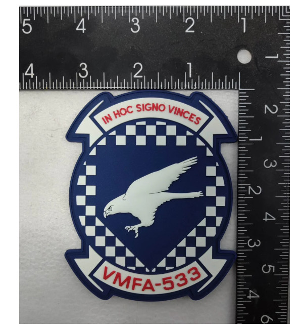 MARINE CORPS VMFA-533 HAWKS PVC PATCH WITH HOOK & LOOP