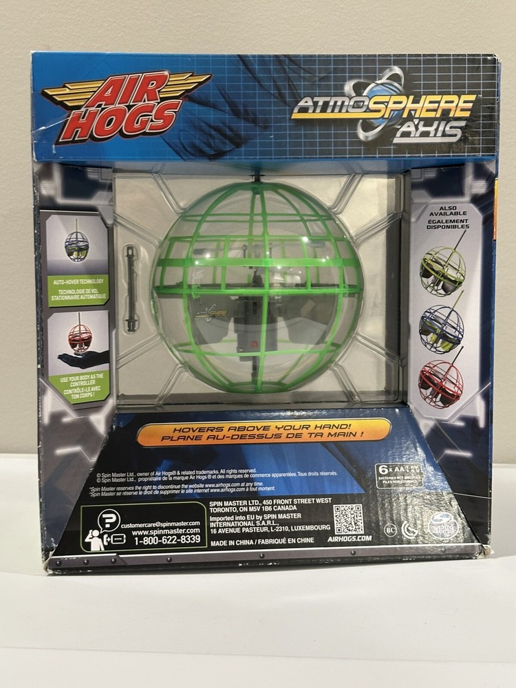 Air Hogs Atmosphere Axis Hovering Sphere Wave Control by Spin Master, Green, New