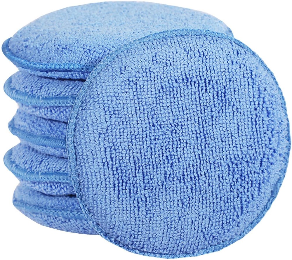 Microfiber Wax Applicator Pads, Car Applicator, Buffing & Detail Blue