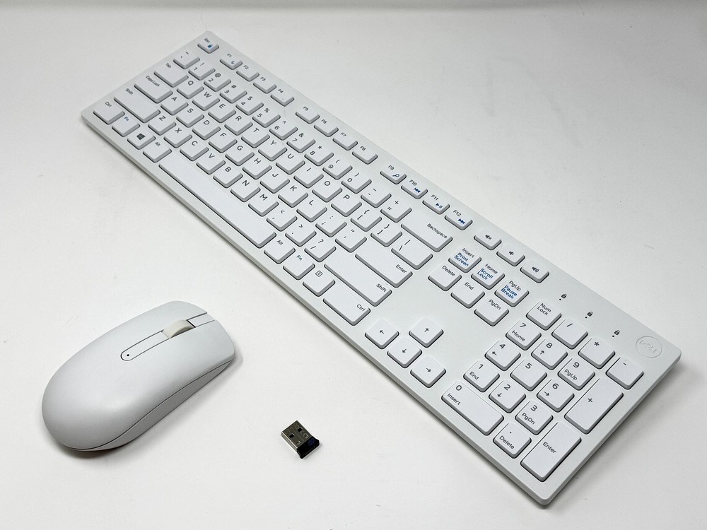 Dell Wireless Keyboard Mouse Set KM636 Complete w/ Receiver Office Bundle