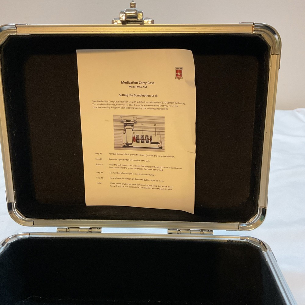 Small Locking Medication Carrying Case (Combination Lock)
