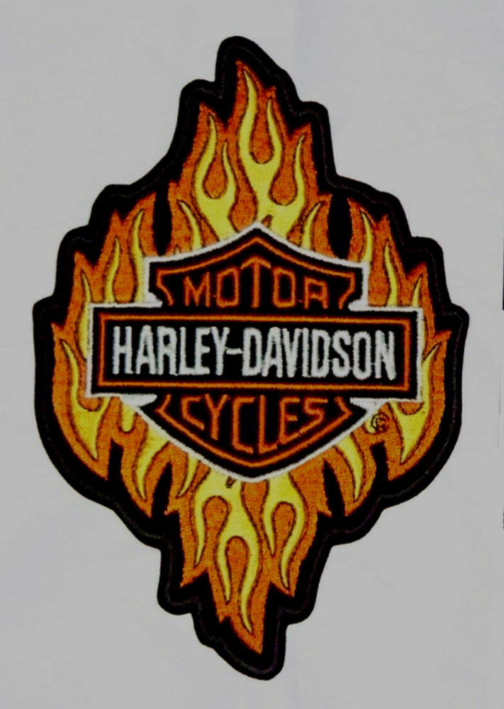 Harley Davidson Flame Bar & Shield Patch