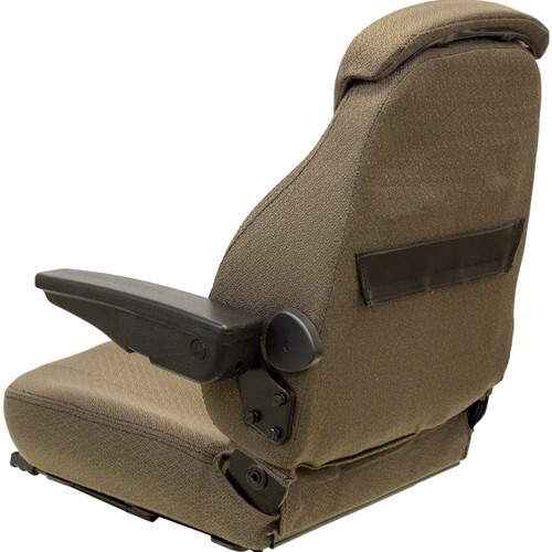 Fits John Deere Loader/Backhoe Seat Assembly - Fits Various Models - Brown Cloth