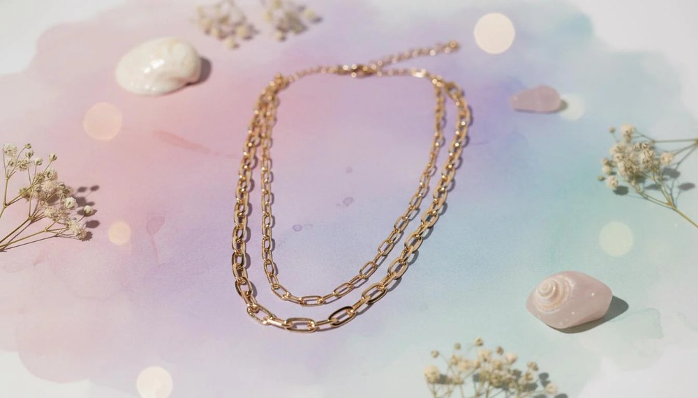 2 Row Chain Link Necklace
