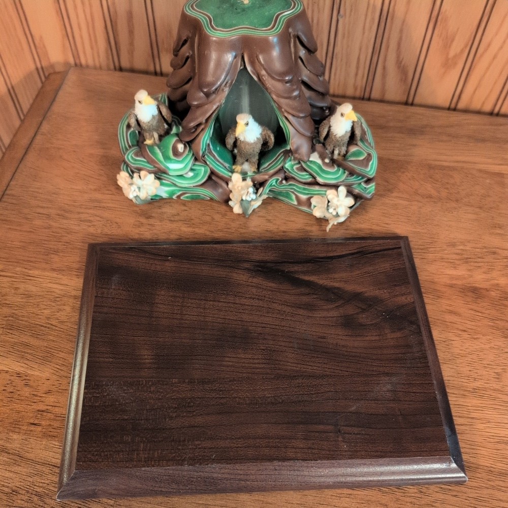 Handmade Tree Stump & Eagles Wax Candle