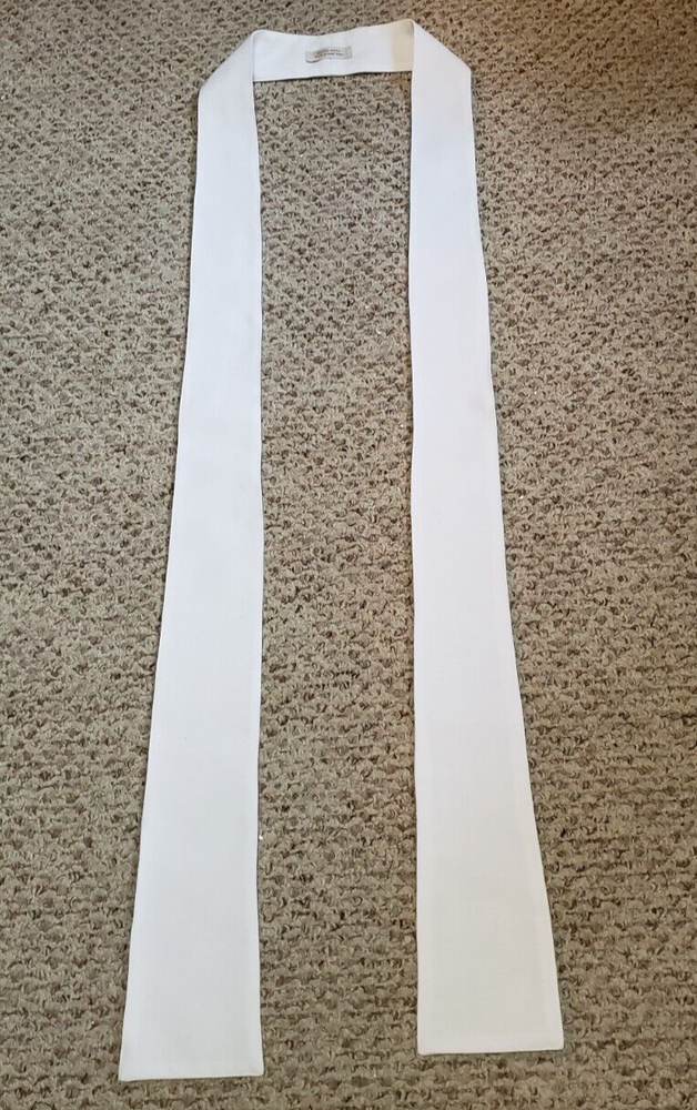 6 CLERGY PREACHING STOLES PLAIN WHITE 3
