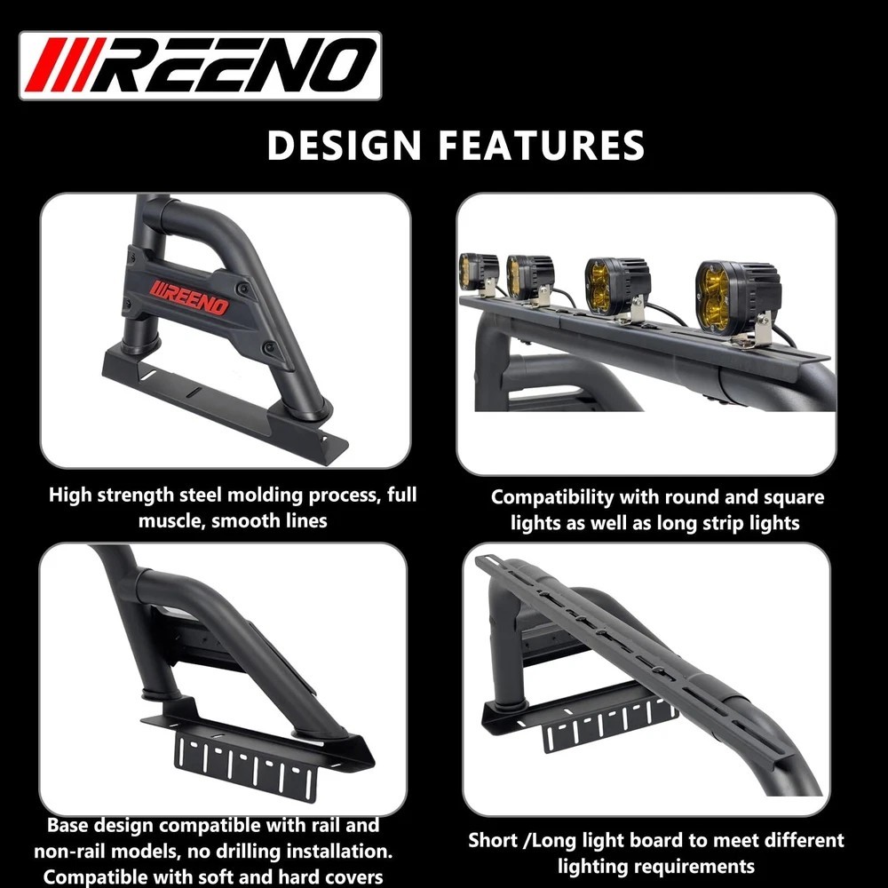 Roll Bar for Pickup Truck/Compatible with Mid Size Trucks (Tacoma,Ford Ranger...