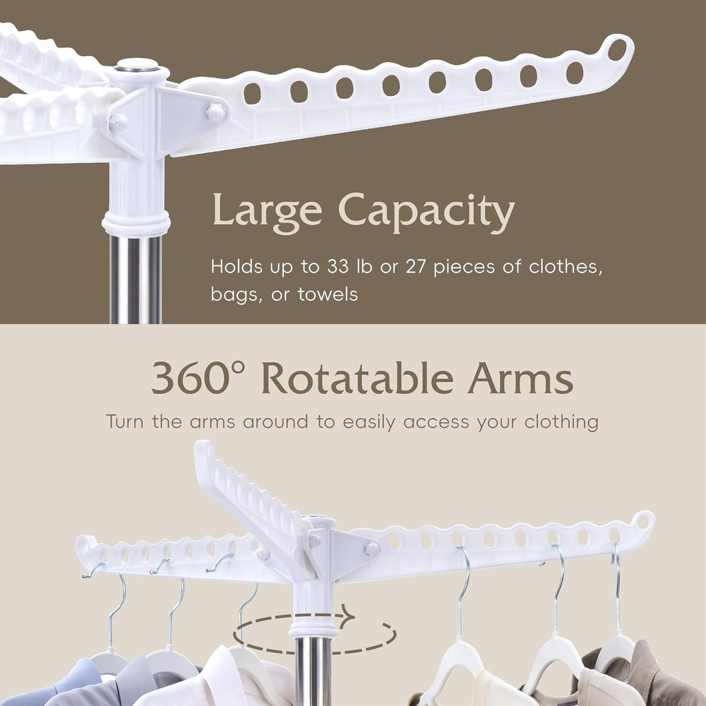 Clothes Drying Rack, Foldable Laundry Drying Rack, Indoor 59-Inch Drying Rack Cl