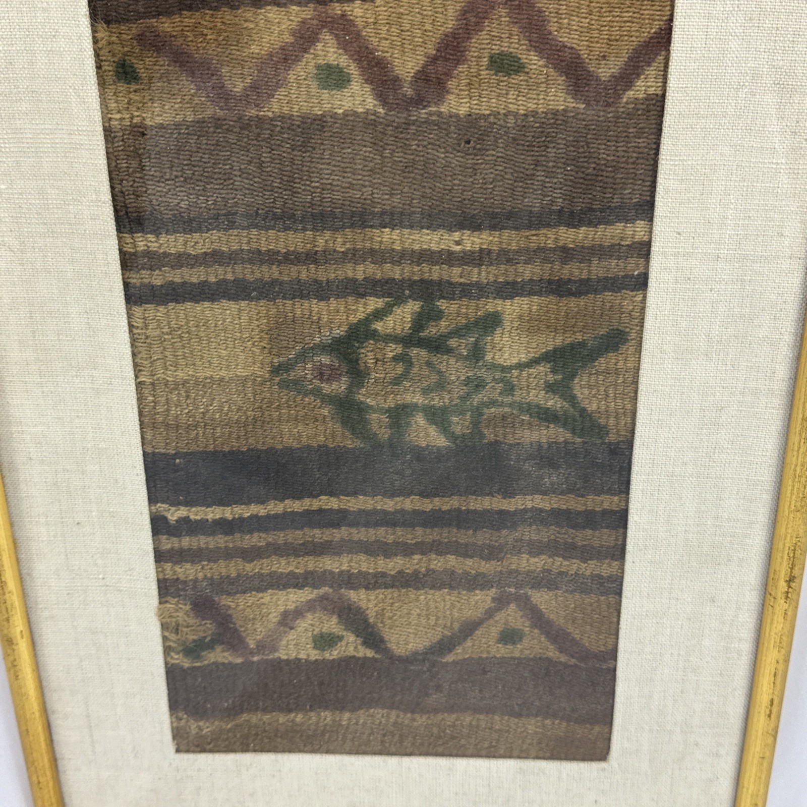 Pre-Columbian textile fragment Framed - Peruvian Chancay? Tiahuanaco?