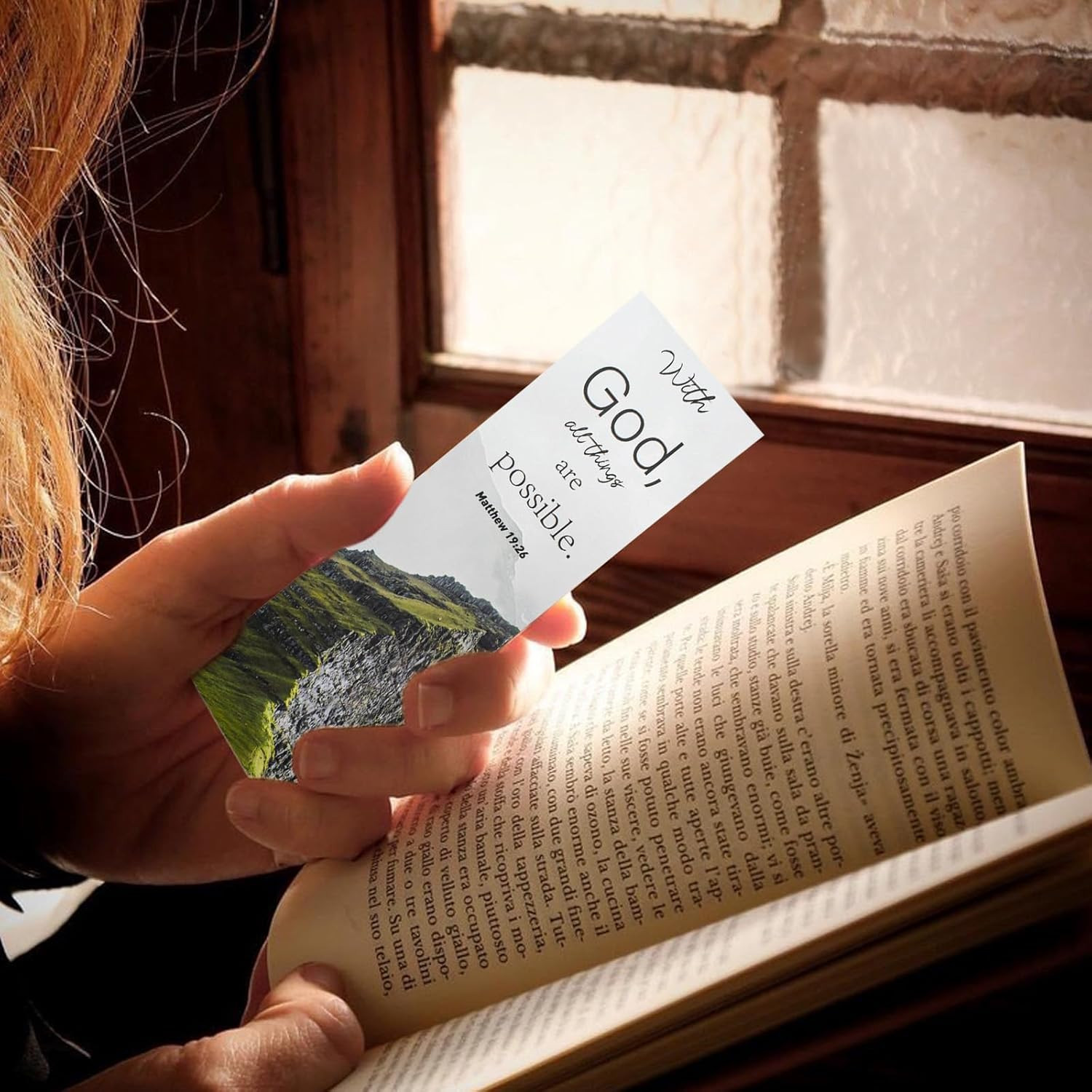 20 Pack Bible Bookmark Set with Emergency Numbers - Large Print for Church Gifts