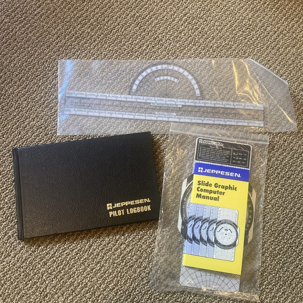 Jeppesen Standard Pilot Logbook, Slide Graphic Computer, PN-1 Navigation Plotter