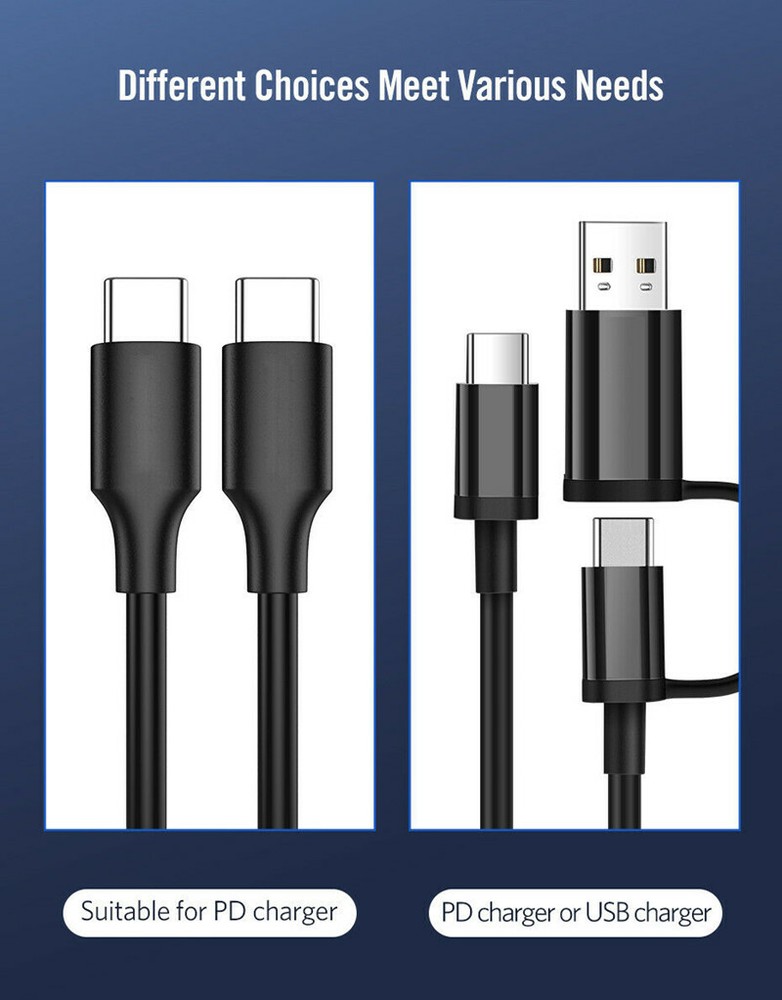 USB C To USB C 3A Fast Charging Data Transfer Cable Type-C For Samsung S8 S9