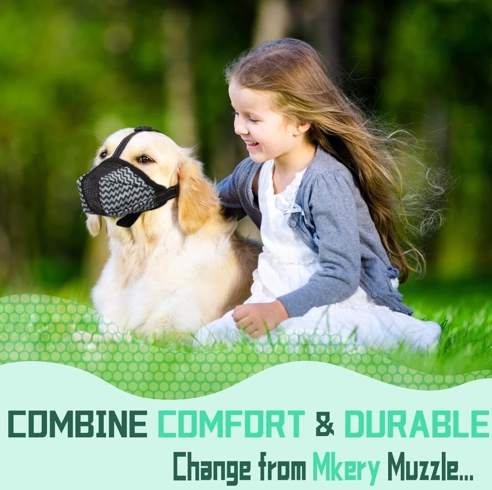 Dog Muzzle, Air Mesh Breathable Muzzle for Medium/Large Sized Dogs