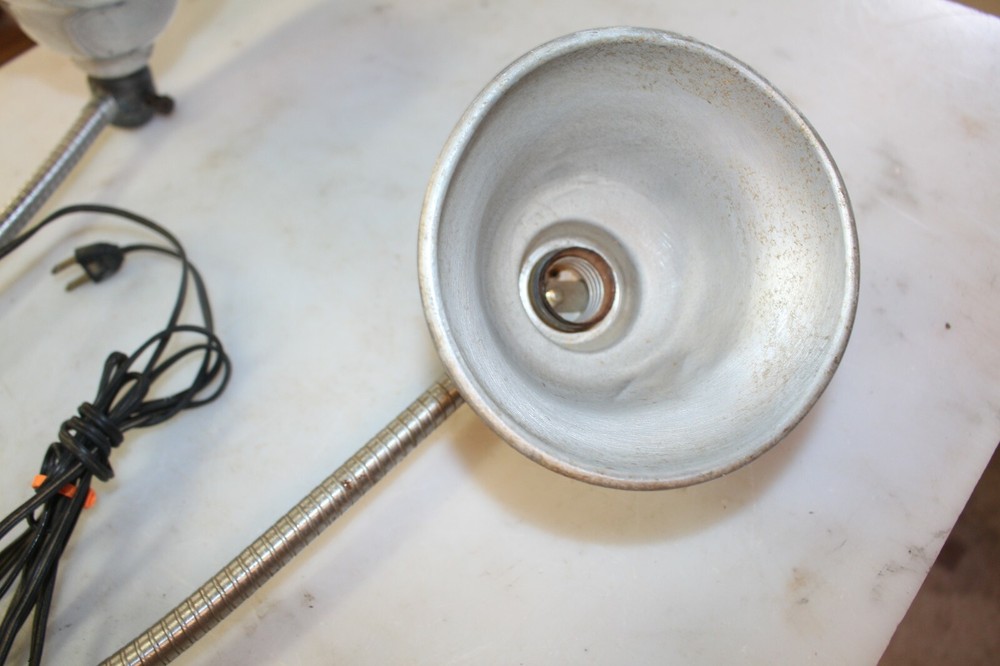 Steam Punk DOUBLE Gooseneck Lamp assembly,WORKING