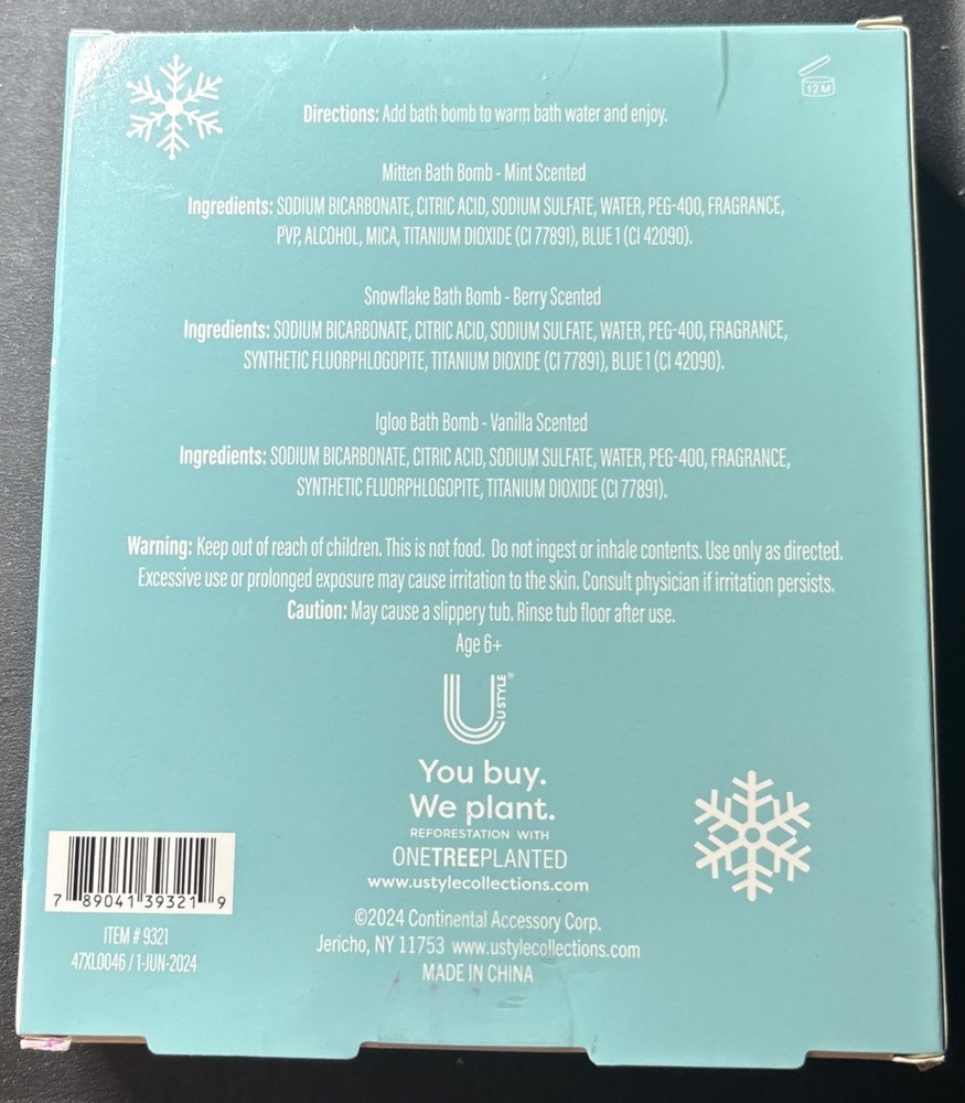 UStyle Chill Out Bath Bomb Gift Set