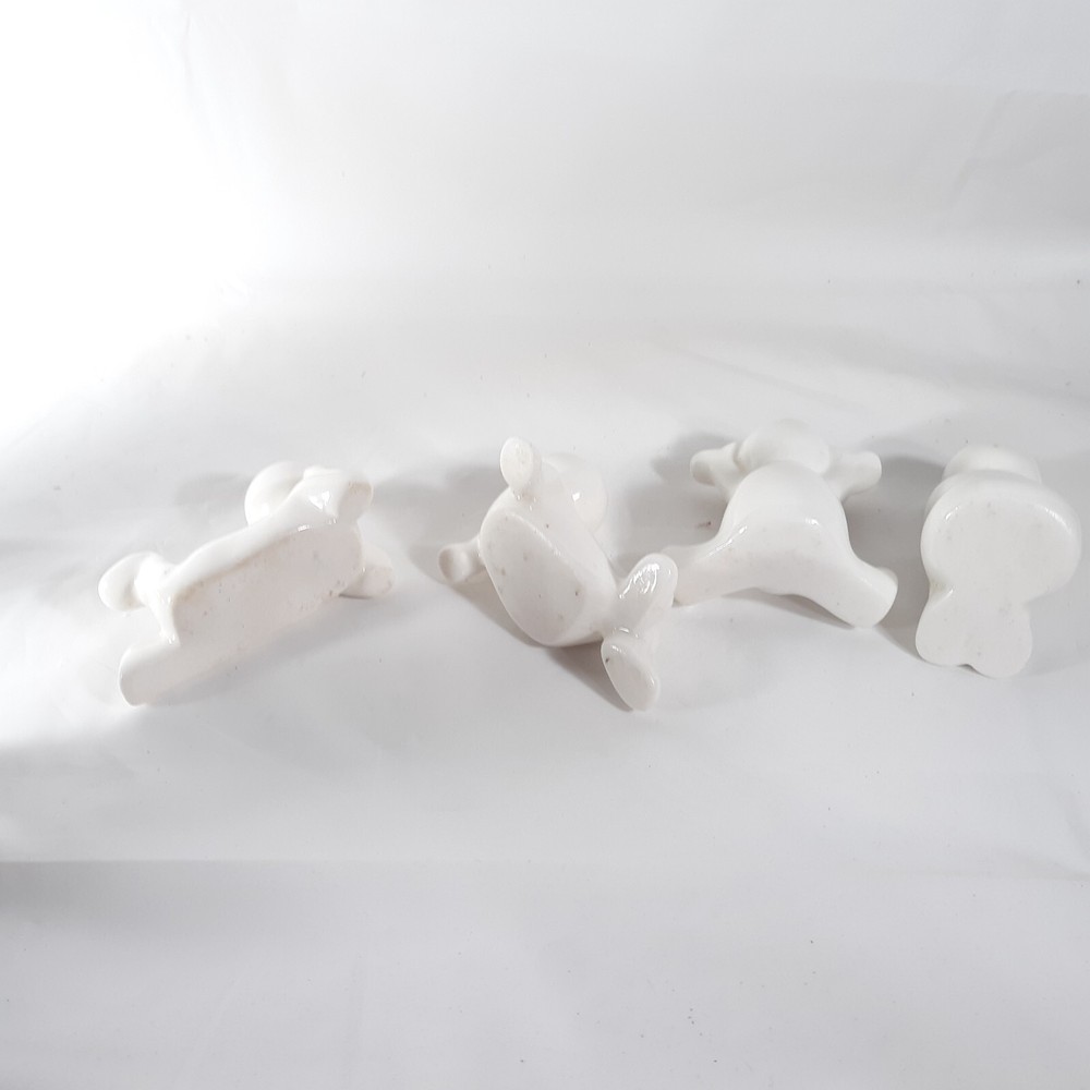Small Human People Planters White Ceramic 4 Planters