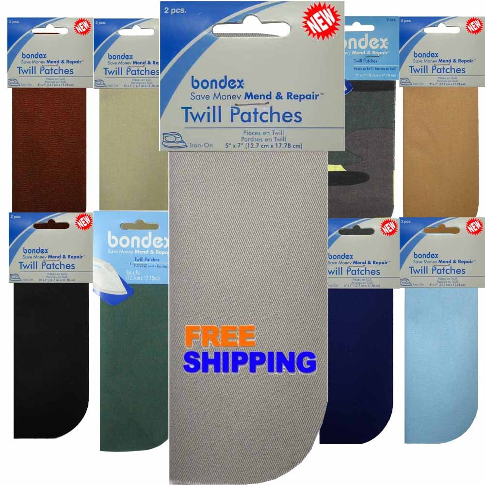 Iron-On Fabric Mend and Repair Patches Bondex etc.