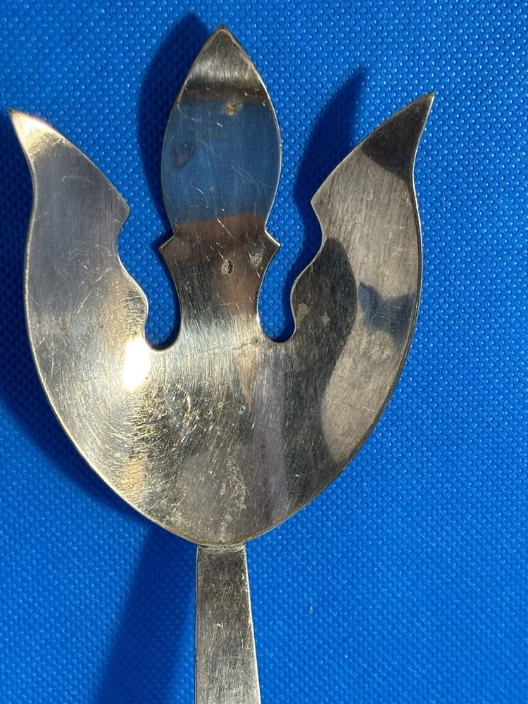Serving Fork Vtg Silver Plate By Laben 12"