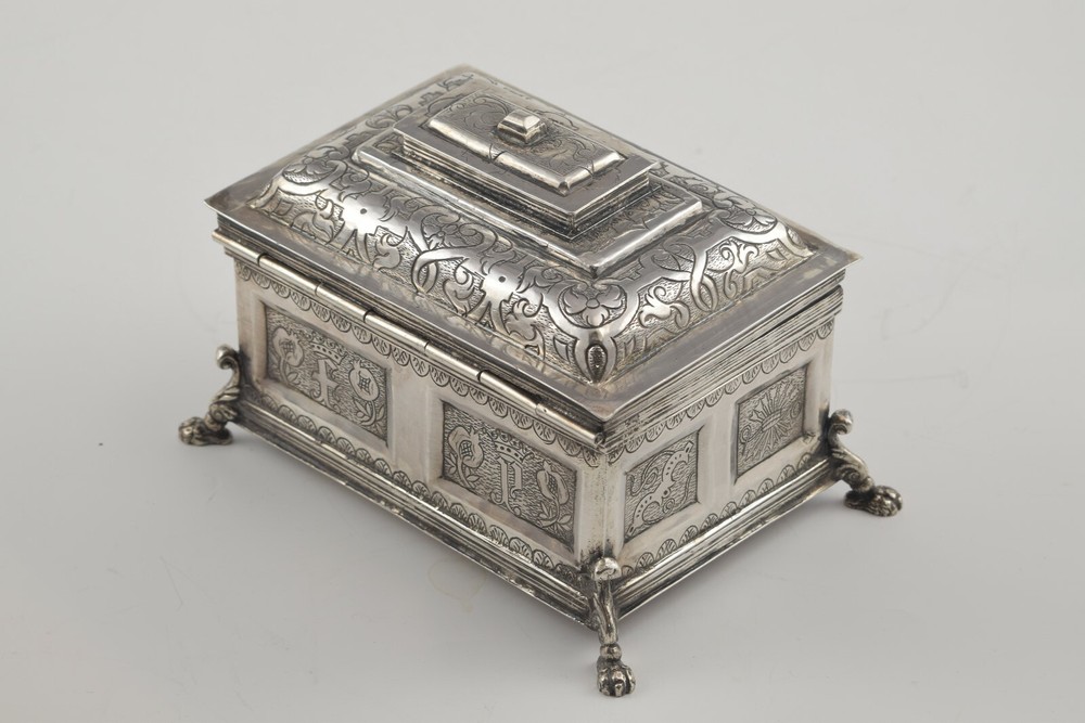 Silver chest, after 17th century models. Possibly, 20th century.
