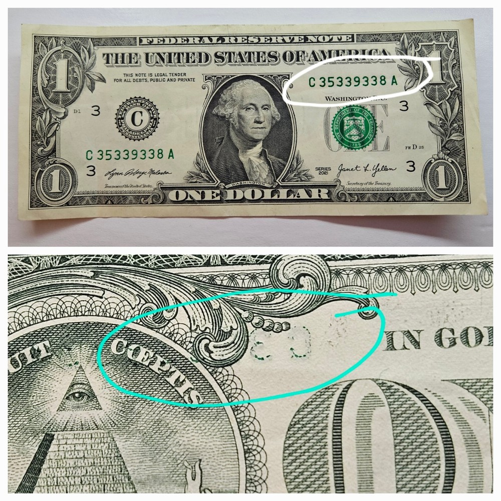 Error 1 Dollar Overinked Serial Number