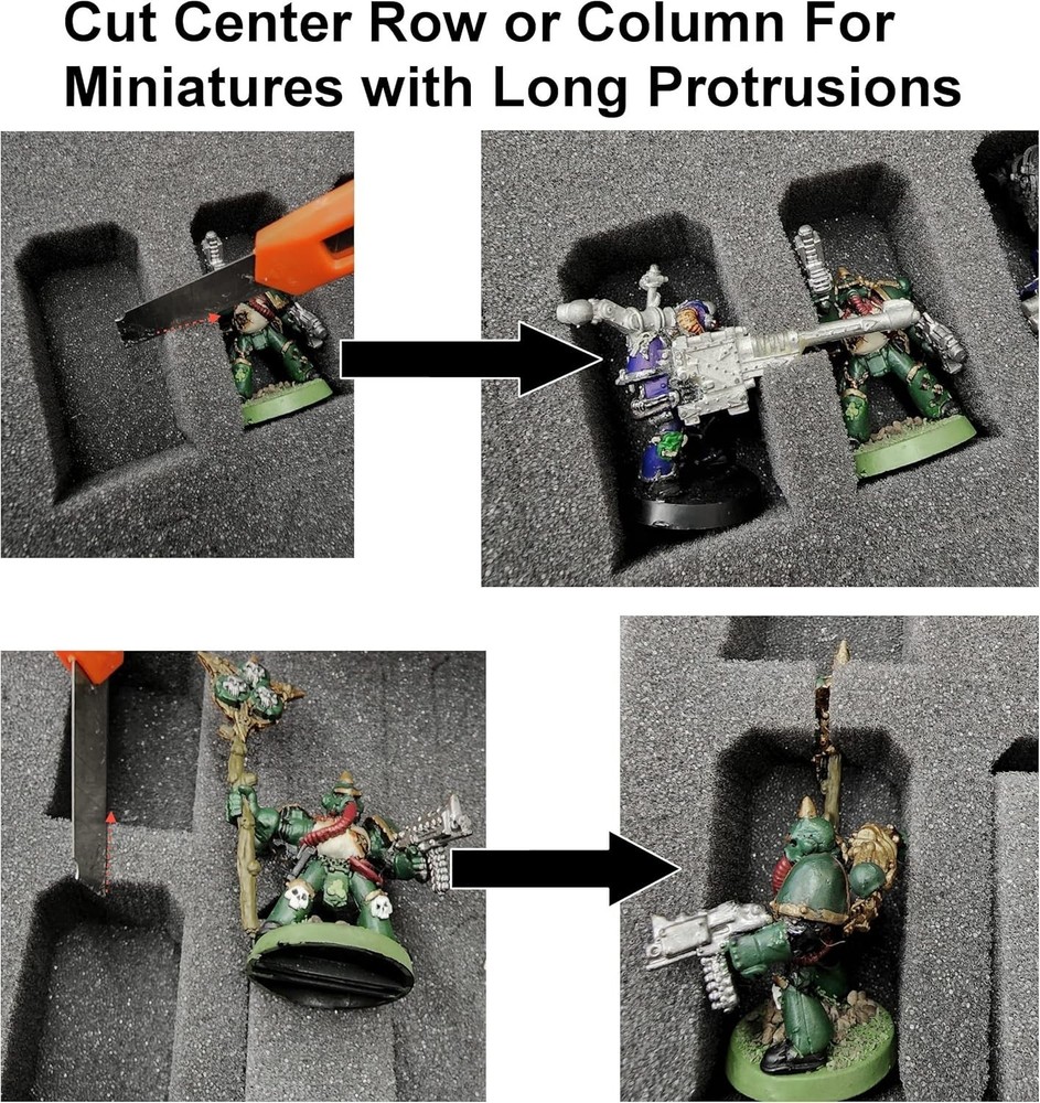 Hard Shell Carrying Case Fits Warhammer 40k DND Battletech Miniature Figurine